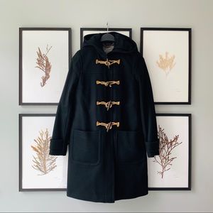 J. Crew Womens Black Pea Coat size 0